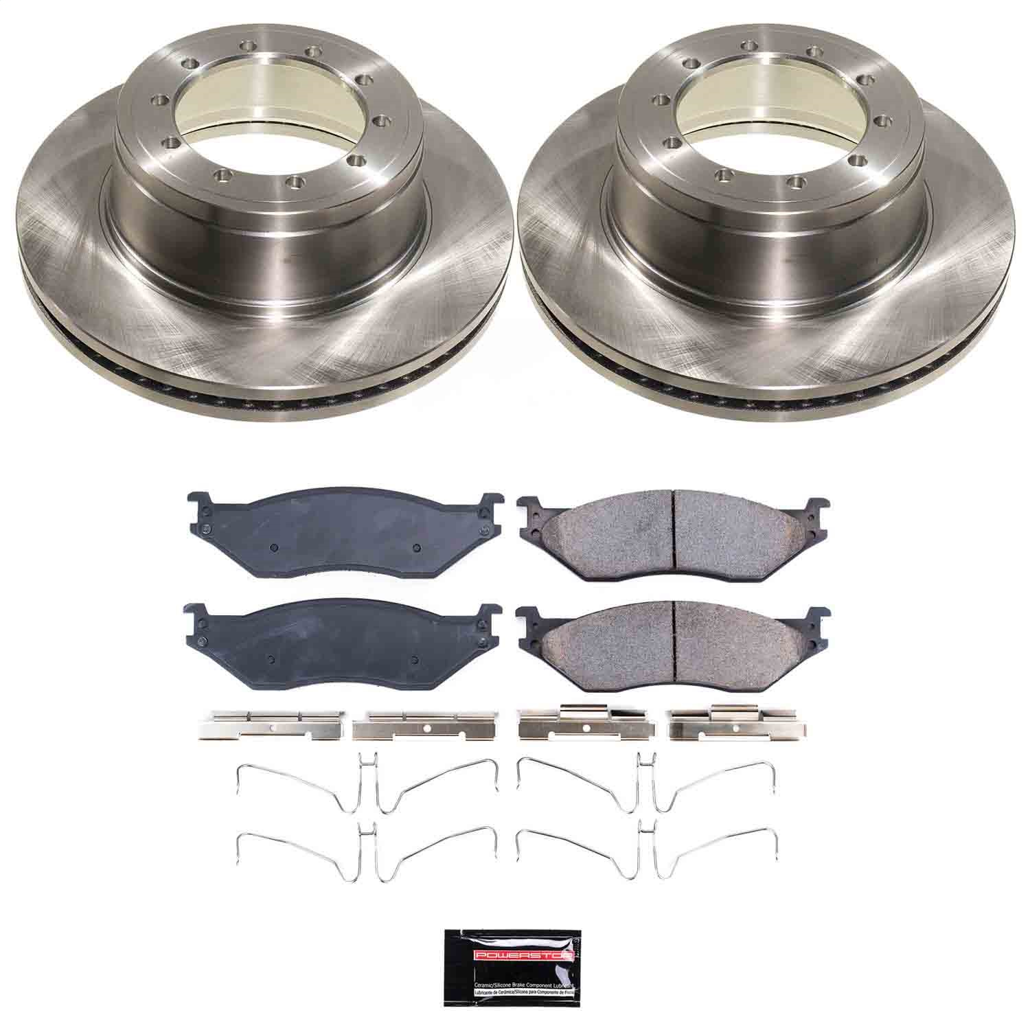 PowerStop KOE9186 - OE Stock Replacement Low-Dust Ceramic Brake Pad and Rotor Kit PowerStop KOE9186 - OE Stock Replacement Low-Dust Ceramic Brake Pad and Rotor Kit