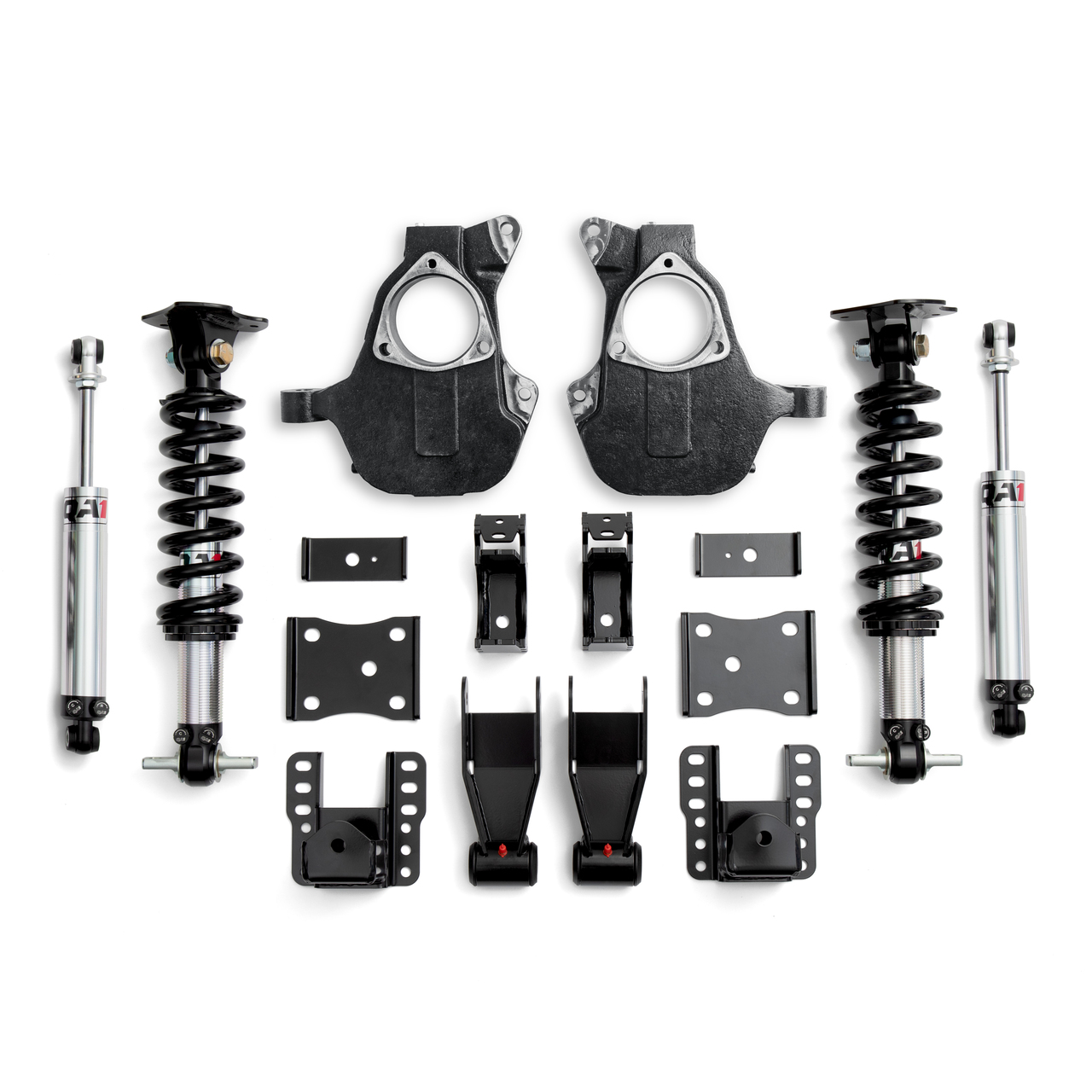 QA1 LK22-GMT03 - 14-18 Chevy Silverado 2WD Dual Adjustable 4-6in Lowering Kit w/ Spindles
