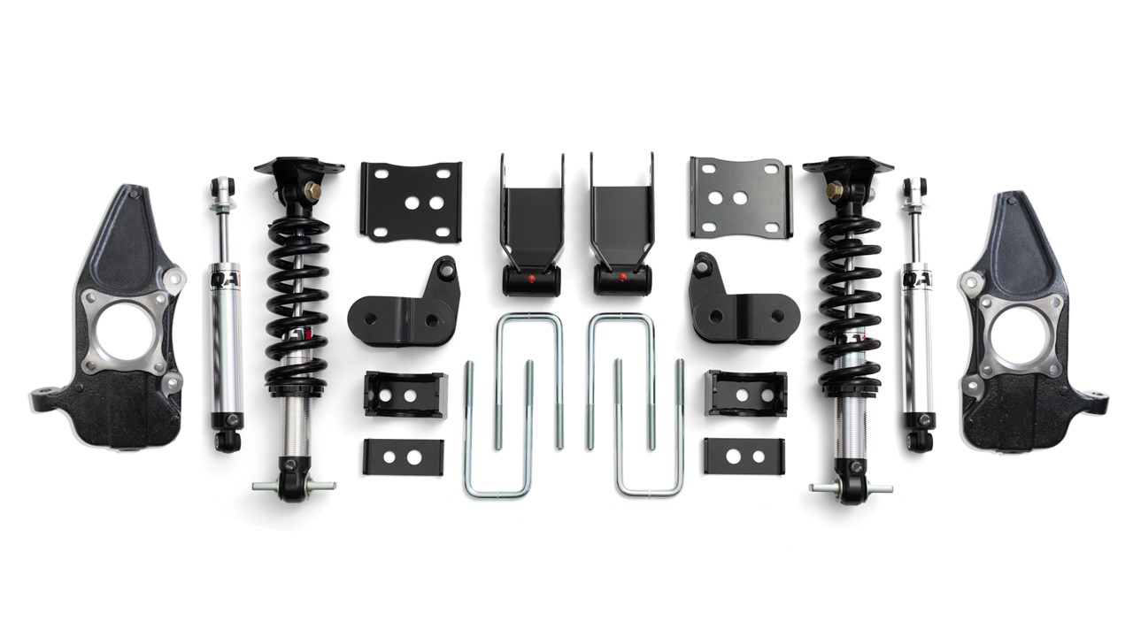 QA1 LK11-FF02 - 15-20 Ford F150 4WD Lowering Kit w/ Spindles Single Adjustable 3.5in-5.5in