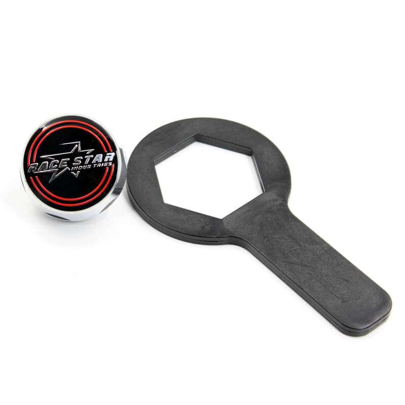 Race Star 630-6030-1 - Pro Forged Spindle Mount Cap (Push Through Style) Chrome - Single