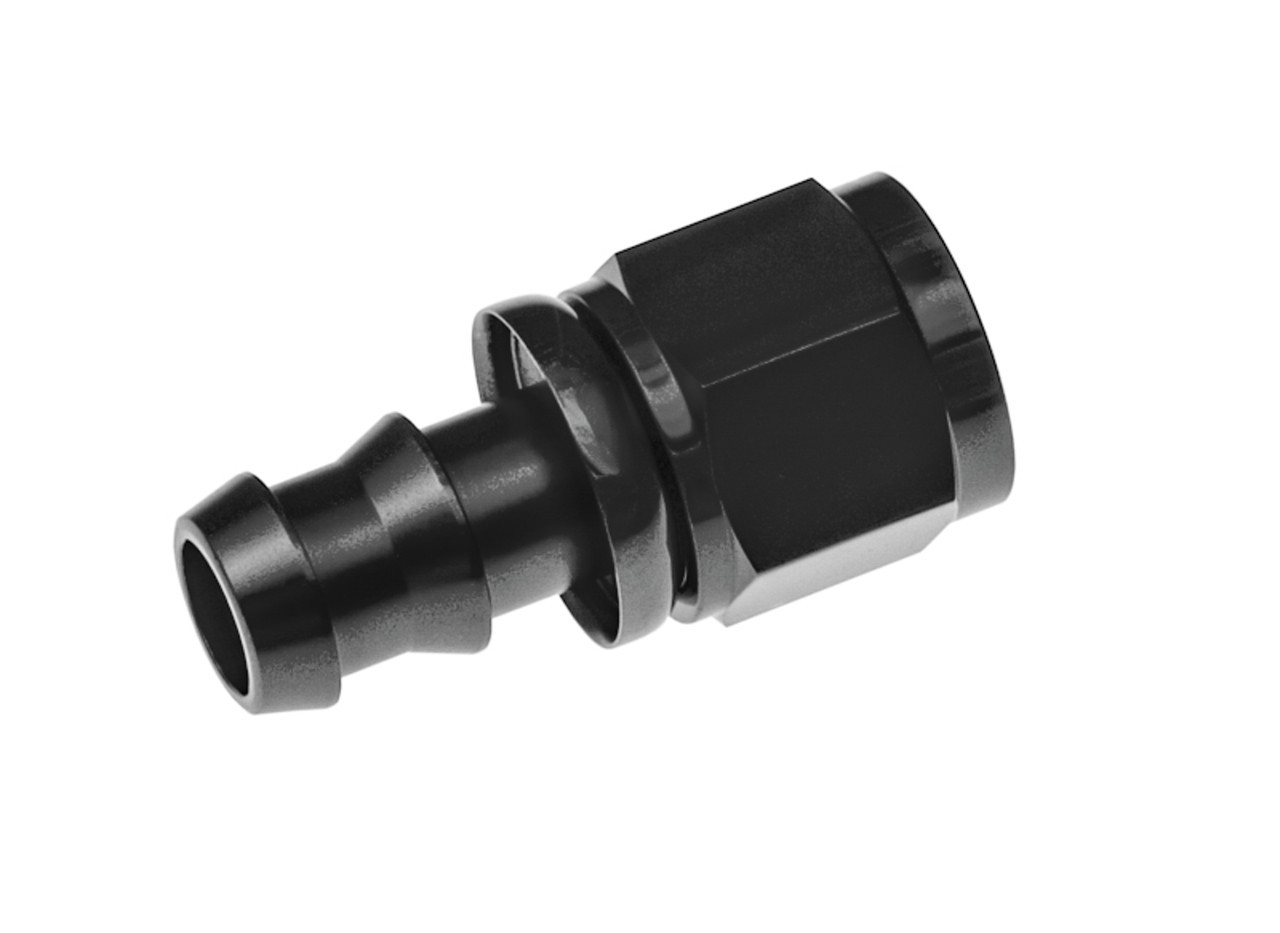 Redhorse Performance 2000-10-2 - 10AN Push Lock Hose End Str Black