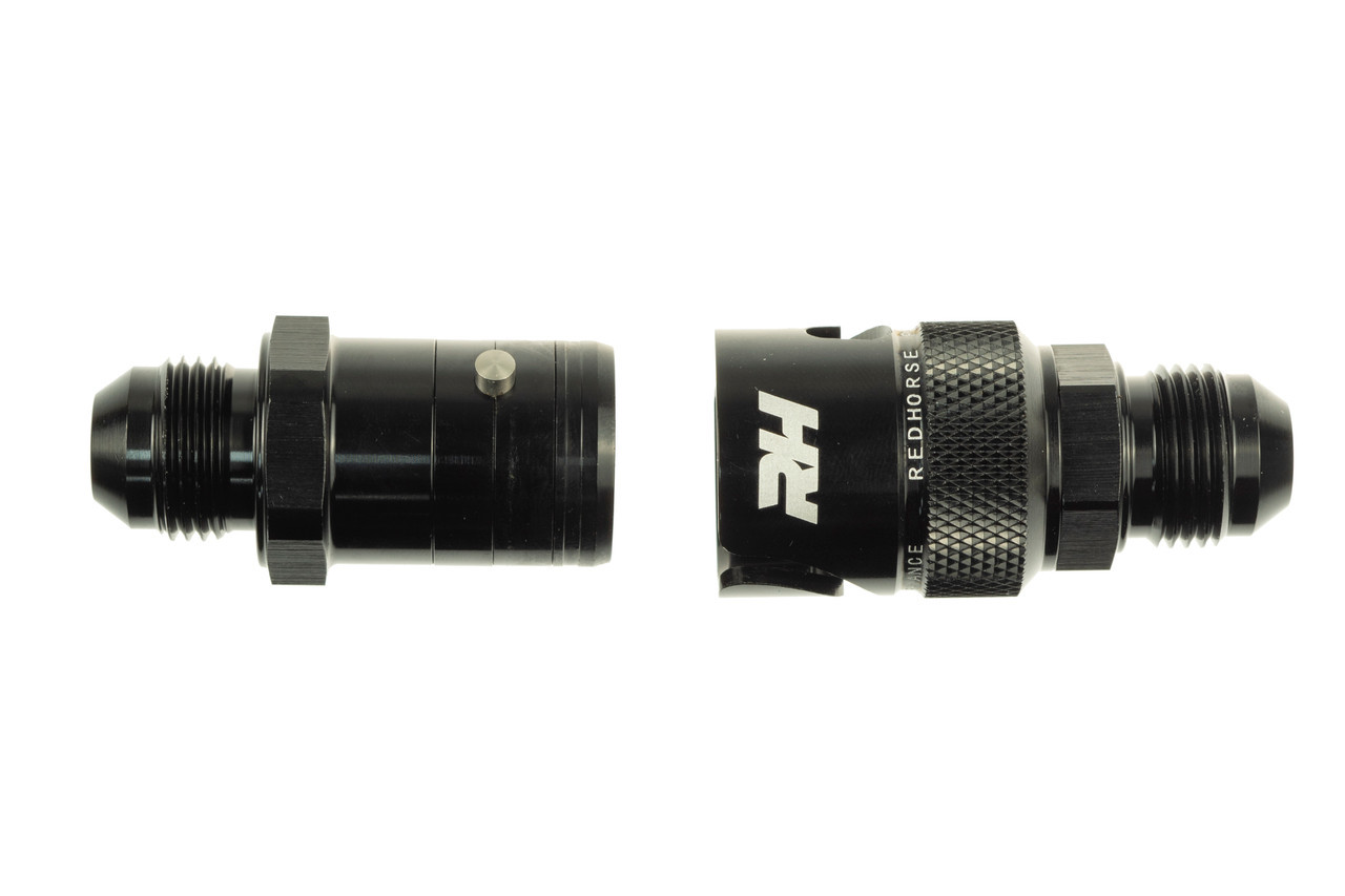 Redhorse Performance 4155-08-2 - 8AN Dry Break Fittings Black