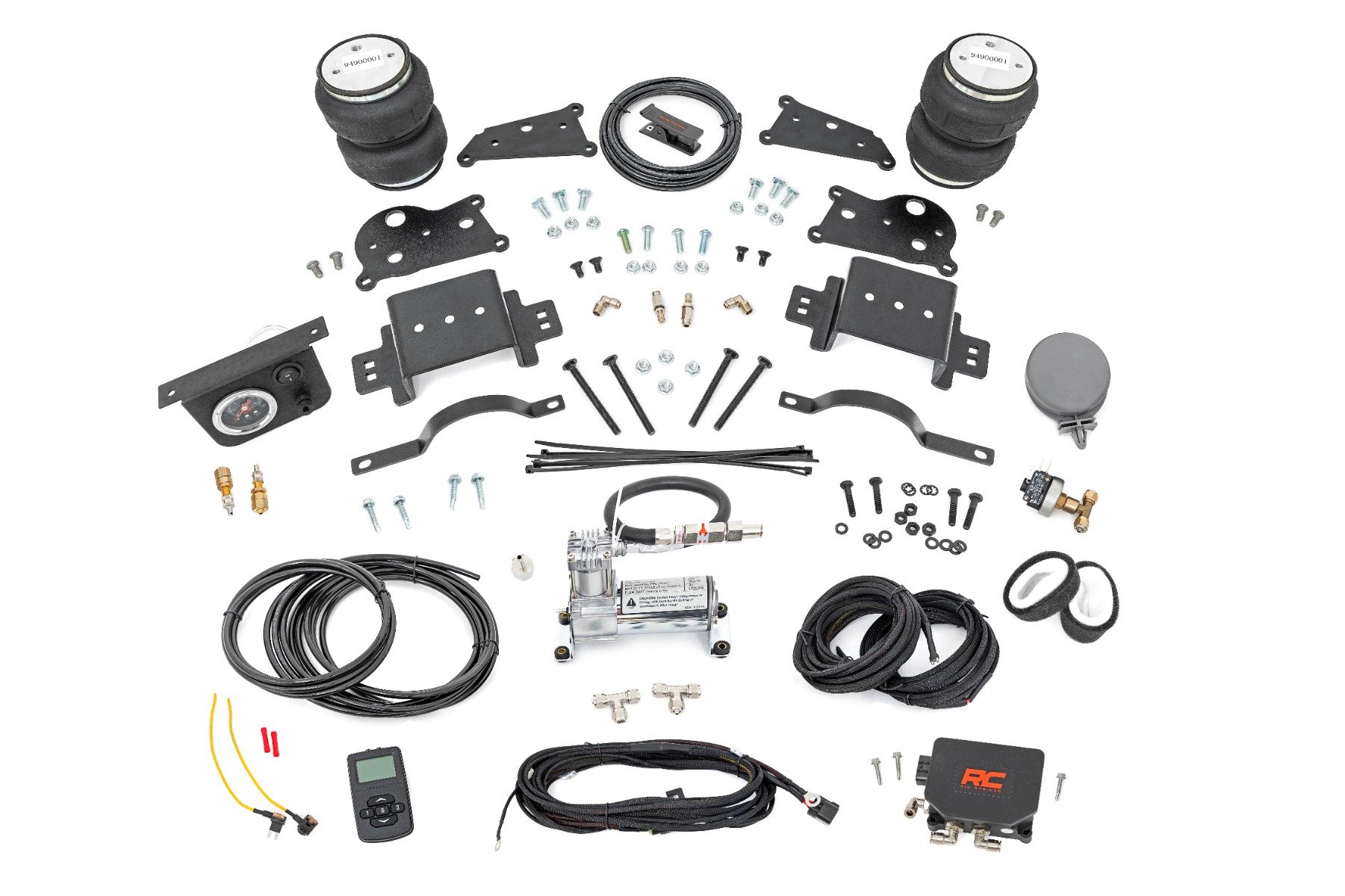 Rough Country 10037WC - Air Spring Kit w/compressor - Wireless Controller - Ram 2500 2WD (2014-2024)
