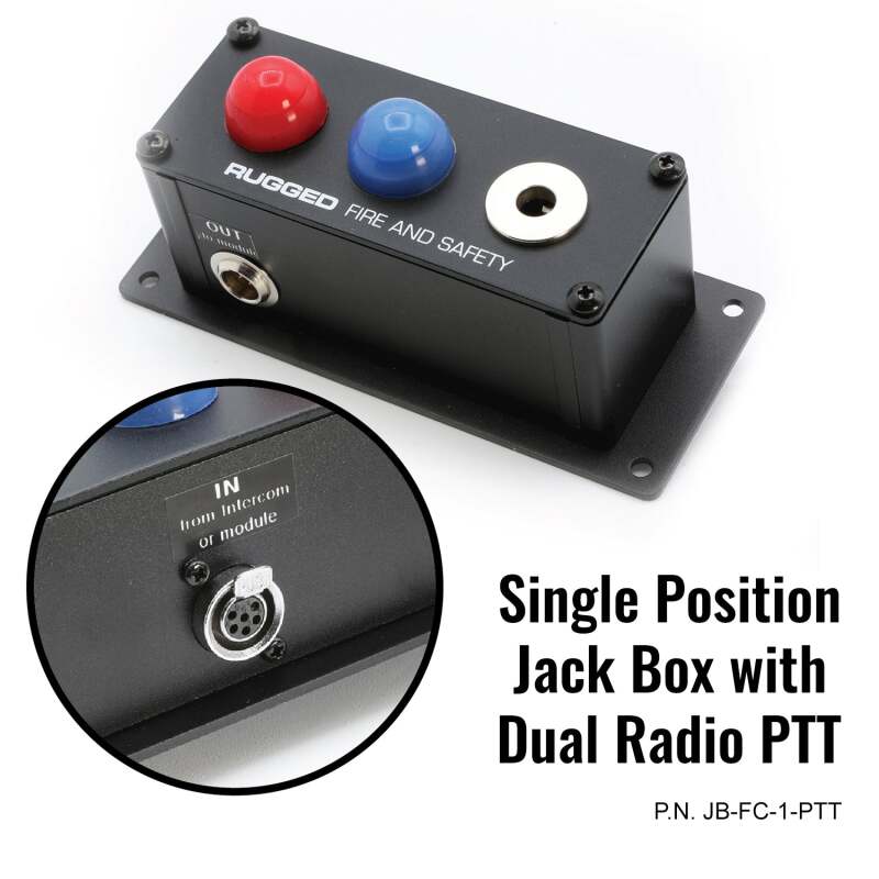 Rugged Radios JB-FC-1 - Jack Box Headset Stations for RRP800 Fire & Safety Intercoms Single Position Jack Box