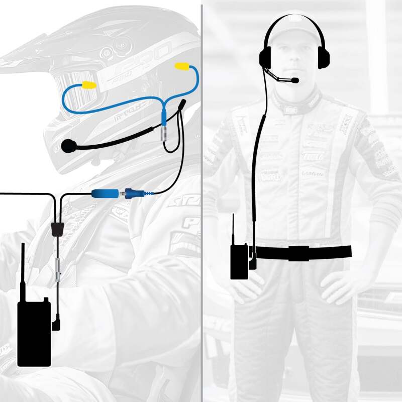 Rugged Radios NASCAR-RDH-U-HV - NASCAR and IMSA Racing Comm System NASCAR / RDH16 / Safety Yellow