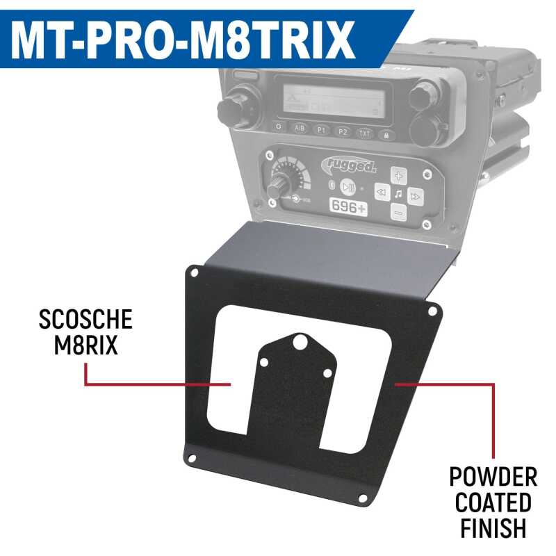 Rugged Radios MT-PRO-ROCK - Polaris RZR PRO XP/Turbo R/PRO R Dash Mount Radio and Intercom - Rockford Fosgate