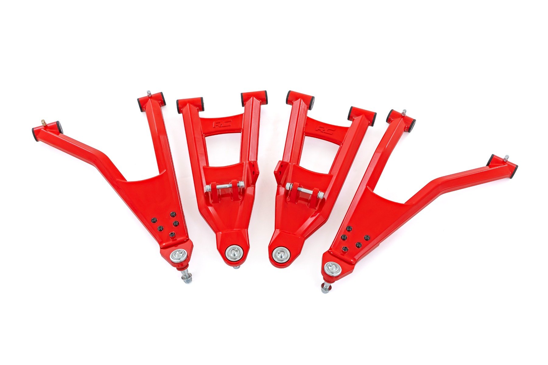 Rough Country 93174RED - Red Aluminum Control Arms - 2 in. Forward Offset - Polaris Ranger XP 1000