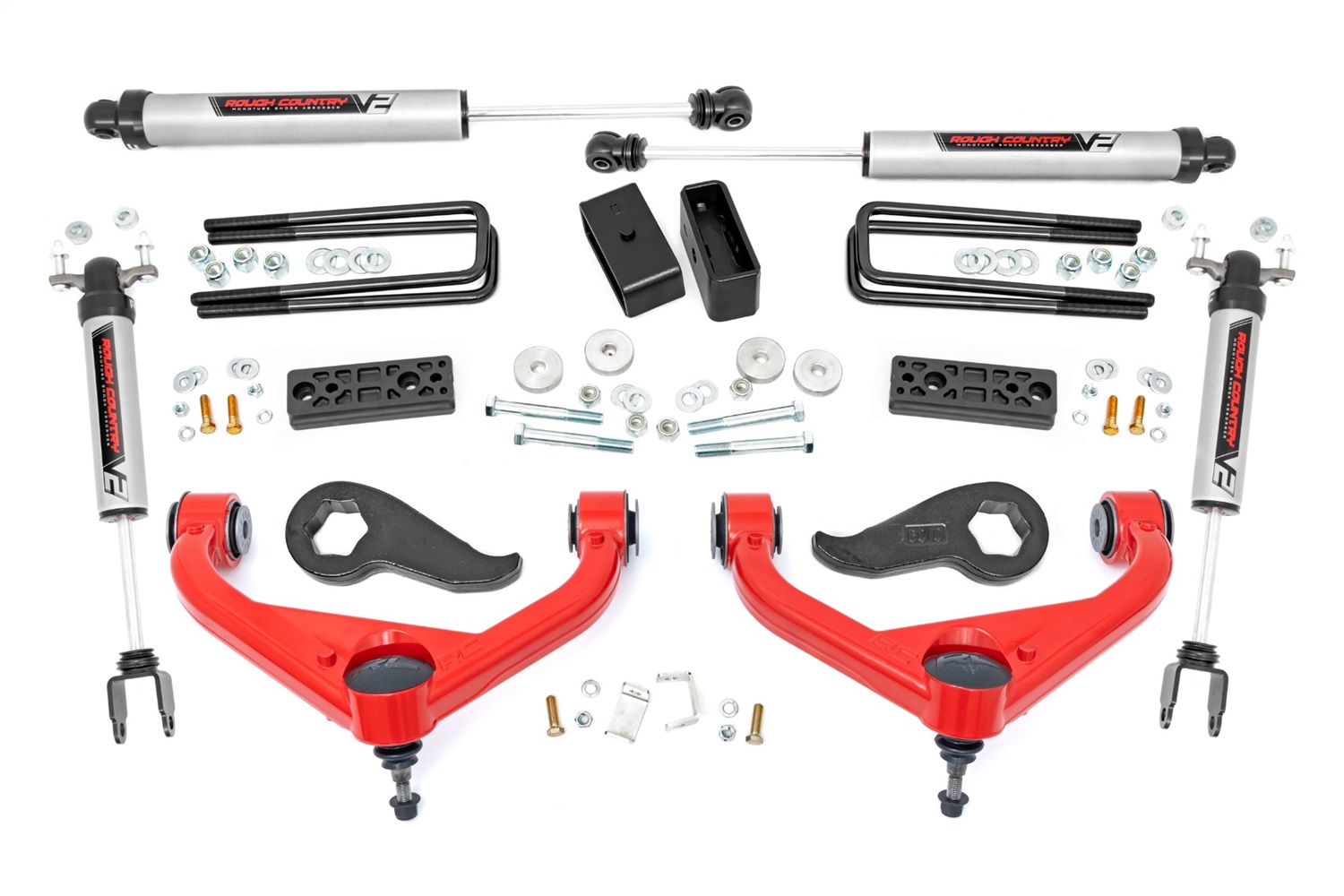 Rough Country 95670RED - 3 Inch Lift Kit - UCAs - V2 - Chevy/GMC Sierra 3500 HD/Silverado 3500 HD (20-24) Rough Country 95670RED - 3 Inch Lift Kit - UCAs - V2 - Chevy/GMC Sierra 3500 HD/Silverado 3500 HD (20-24)
