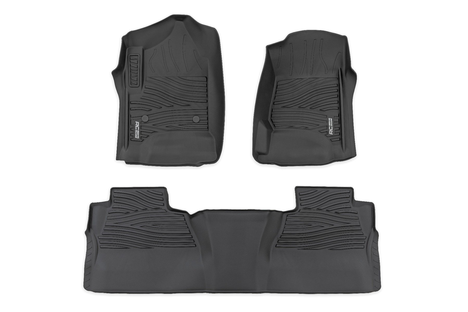 Rough Country FF-21413 - Flex-Fit Floor Mats - FR & RR - FR Bucket - Crew - Chevy/GMC 1500/2500HD/3500HD (14-18) Rough Country FF-21413 - Flex-Fit Floor Mats - FR & RR - FR Bucket - Crew - Chevy/GMC 1500/2500HD/3500HD (14-18)