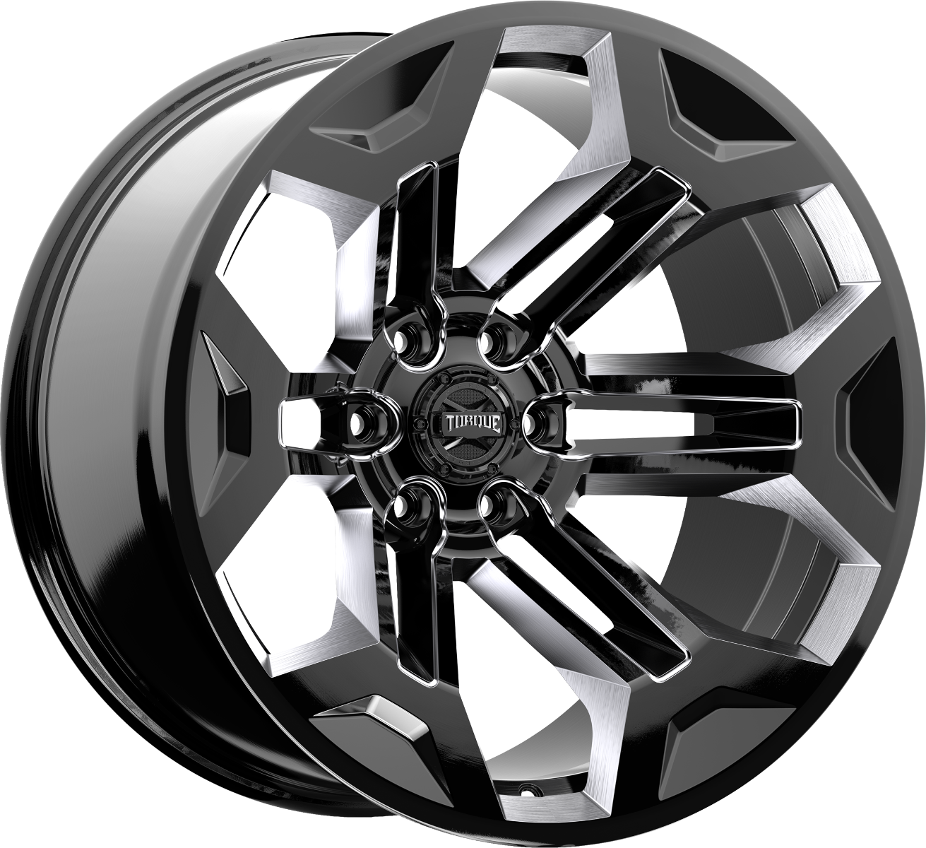 Rough Country TW405C-20908433-12 - Torque Pulse / Gloss Black / 20x9 / 6x5.5 / -12mm