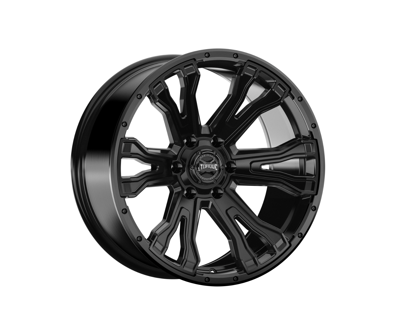 Rough Country TW407C-20908404-12 - Torque Prime / Satin Black / 20x9 / 6x5.5 / -12mm