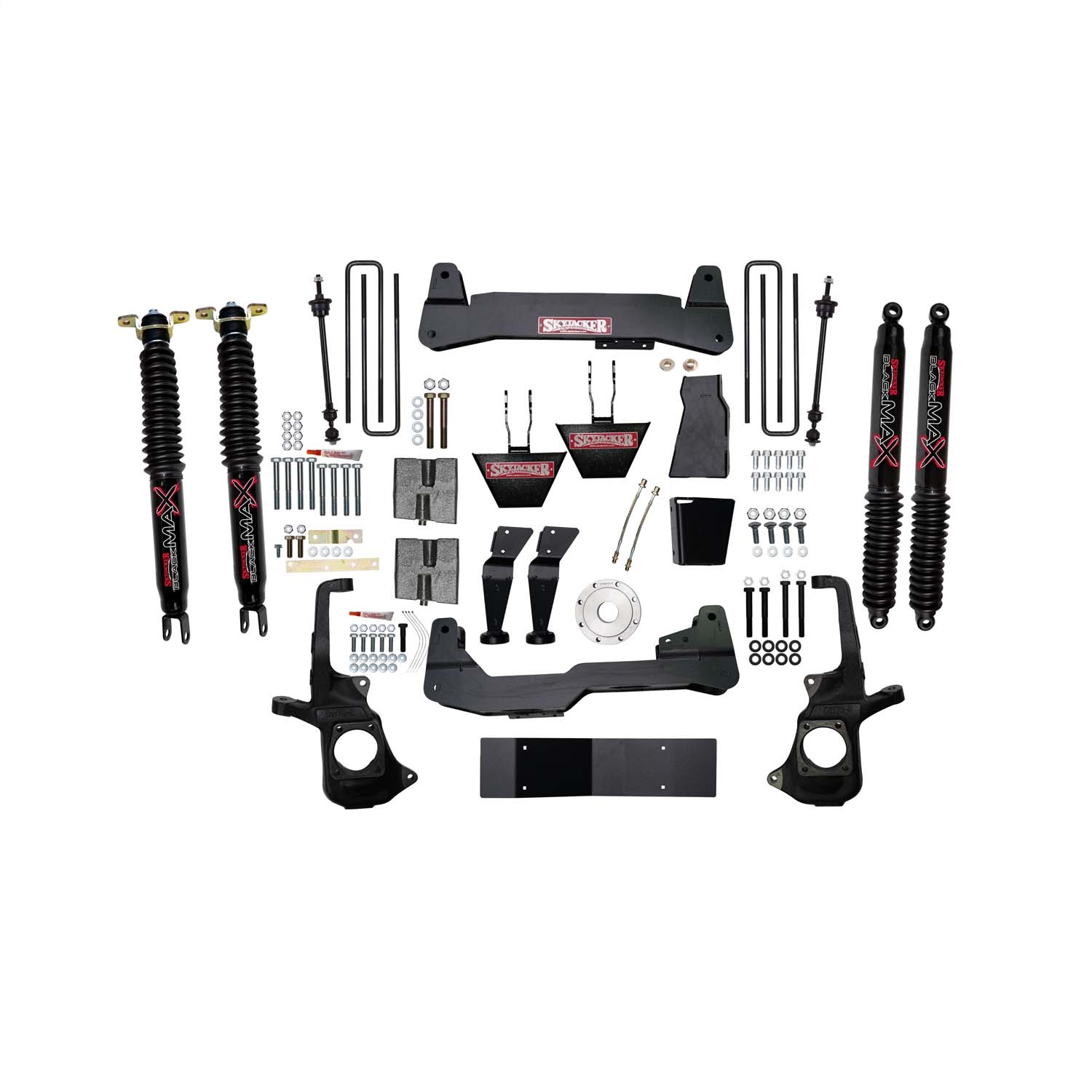 Skyjacker C1168K-B - 11-19 GM 2500HD 6 In. Suspension Lift Kit w/Torsion Bar Drop Brackets Black MAX Shocks