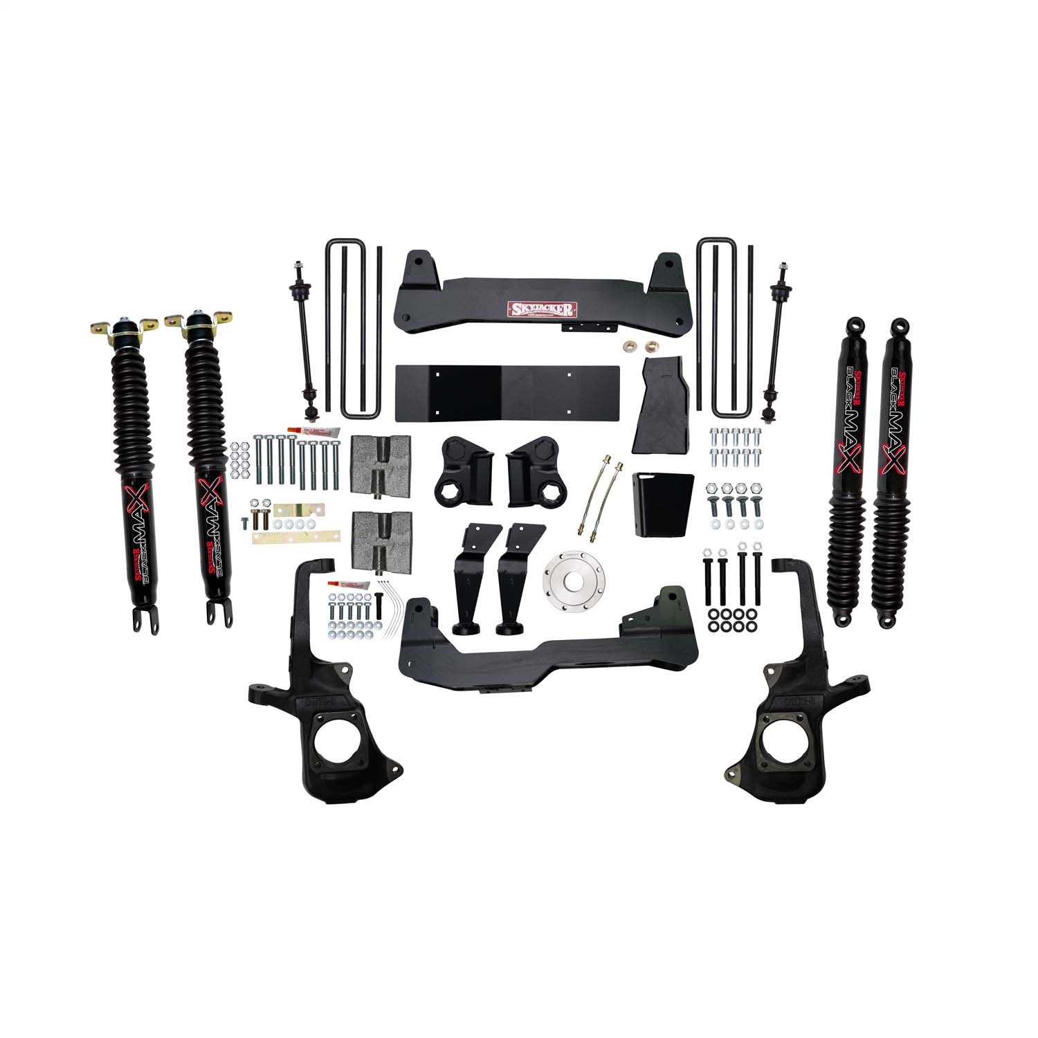 Skyjacker C1178KH-B - 7 In. Suspension Lift Kit w/Raised Torsion Bar Brackets Black MAX Shocks