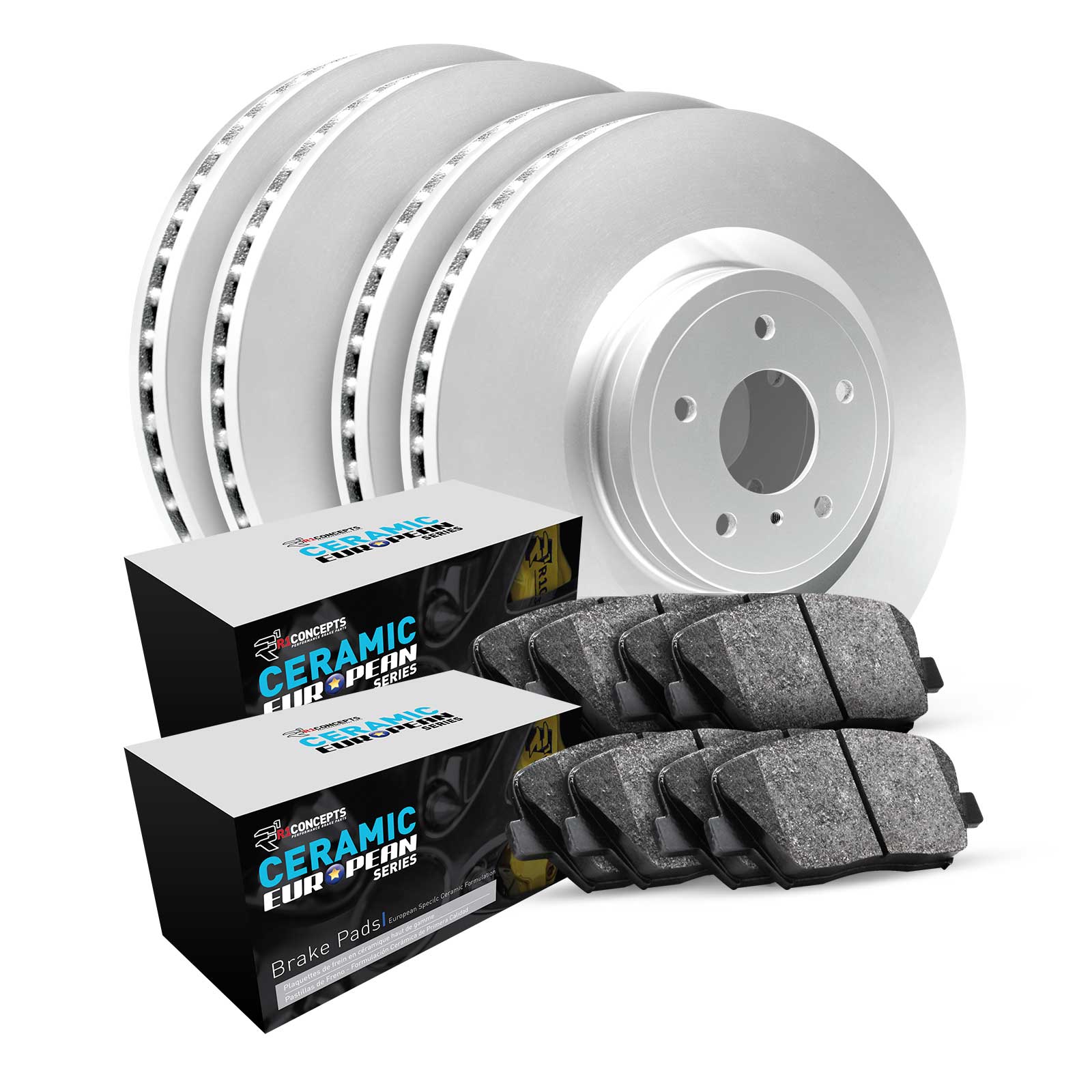 R1 Concepts WDTN2-12560 - Brake Rotor- Carbon Coated with Euro Ceramic Pads