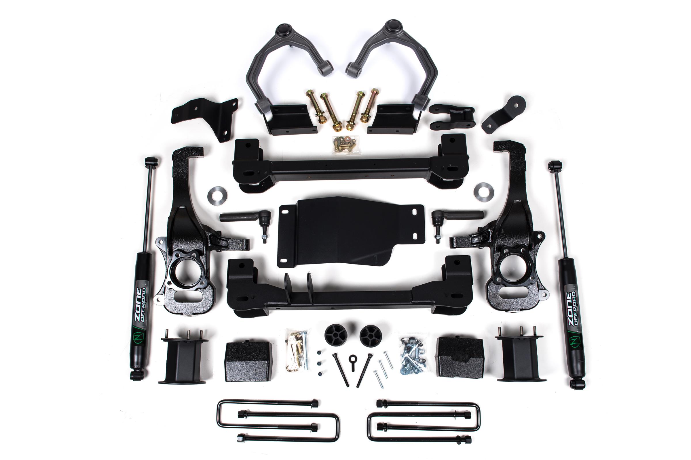 Zone Offroad ZONC68F - 19-24 Silverado/Sierra 1500 4WD 6 Inch Lift Kit Fox Adventure Shocks Offroad Zone Offroad ZONC68F - 19-24 Silverado/Sierra 1500 4WD 6 Inch Lift Kit Fox Adventure Shocks Offroad