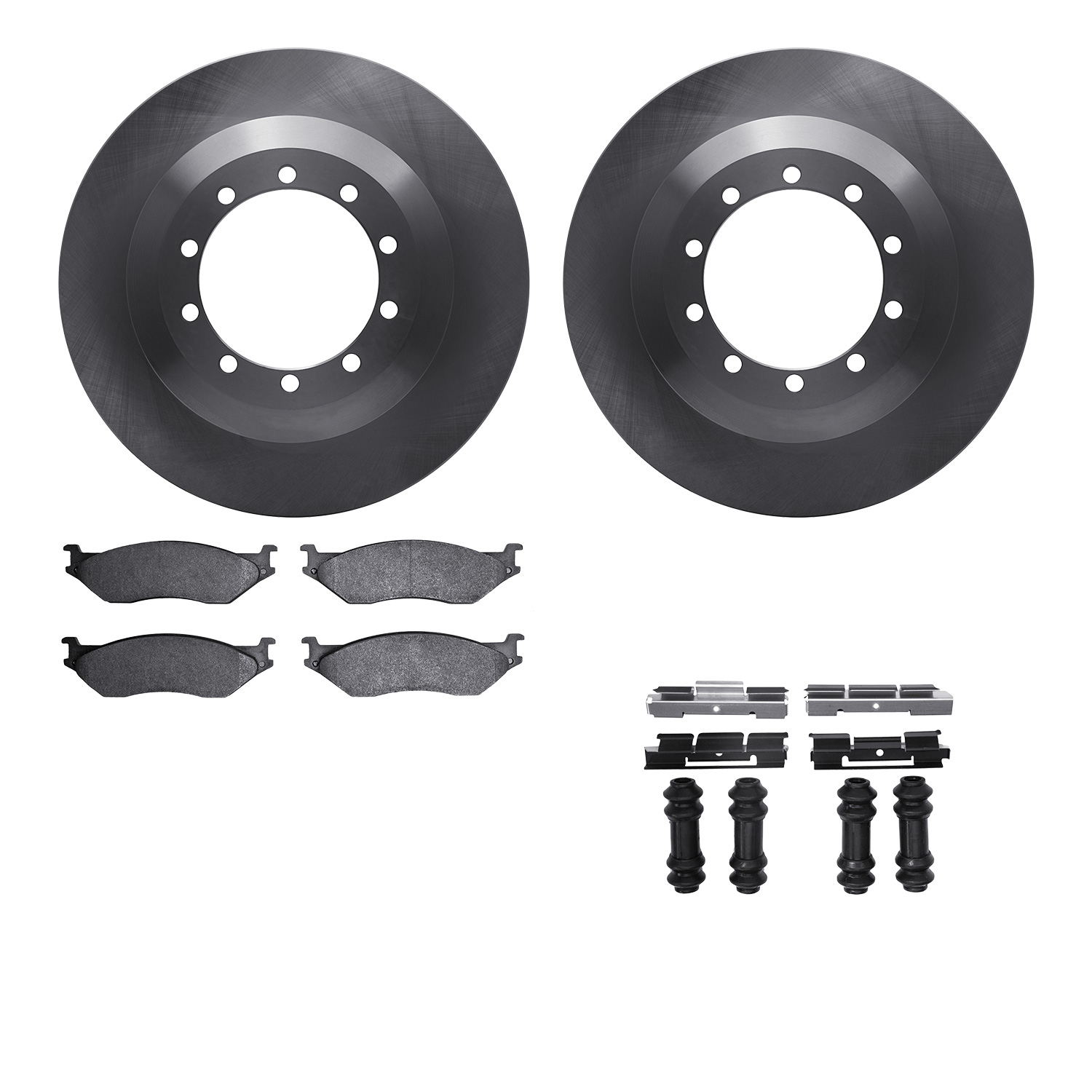 R1 Concepts WFUH1-99432 - Brake Rotor- Blank with Optimum Oe Pads & Hdw