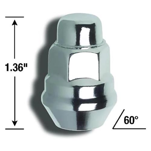 Gorilla Automotive 31127B - BULGE LUG 17MM 12-1.25 CHR BAG Gorilla Automotive 31127B - BULGE LUG 17MM 12-1.25 CHR BAG