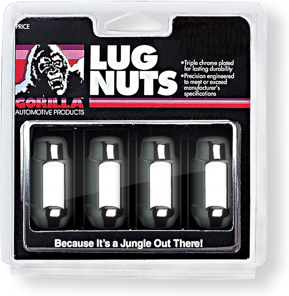 Gorilla Automotive 41137 - Acorn Bulge 3/4" Hex 12mm x 1.50 Chrome Pack of 4 Lug Nuts
