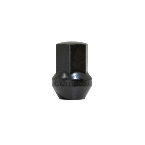 Gorilla Automotive 41138FSBC - Factory Style Bulge Lug Nut 3/4" Hex 12mm x 1.50 Black Bulk
