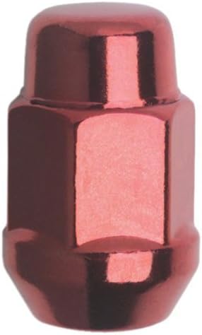 Gorilla Automotive 41187RD - Acorn Bulge 3/4" Hex 1/2"-20 Red Painted Pack of 4 Lug Nuts