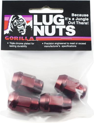 Gorilla Automotive 41127RDB - BULGE LUG 3/4" 12-1.25 RED BAG