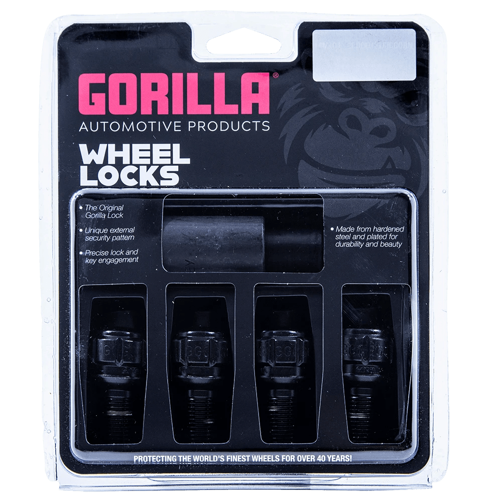 Gorilla Automotive 48018NBC - Ball Seat (R13) Lug Bolt Lock Set- 14mm x 1.50 Black 27mm Thread Length Set of 4 Gorilla Automotive 48018NBC - Ball Seat (R13) Lug Bolt Lock Set- 14mm x 1.50 Black 27mm Thread Length Set of 4