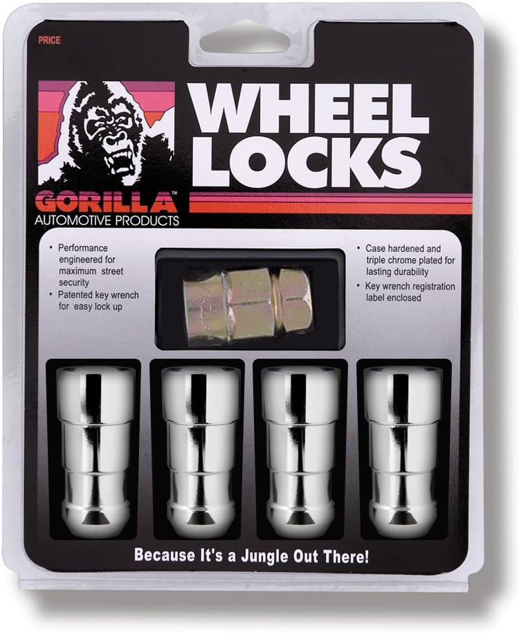 Gorilla Automotive 66641 - Gorilla Guard Lock Set Duplex Acorn 3/4"&13/16" Dual Hex 14x1.5 Chrome Set of 4