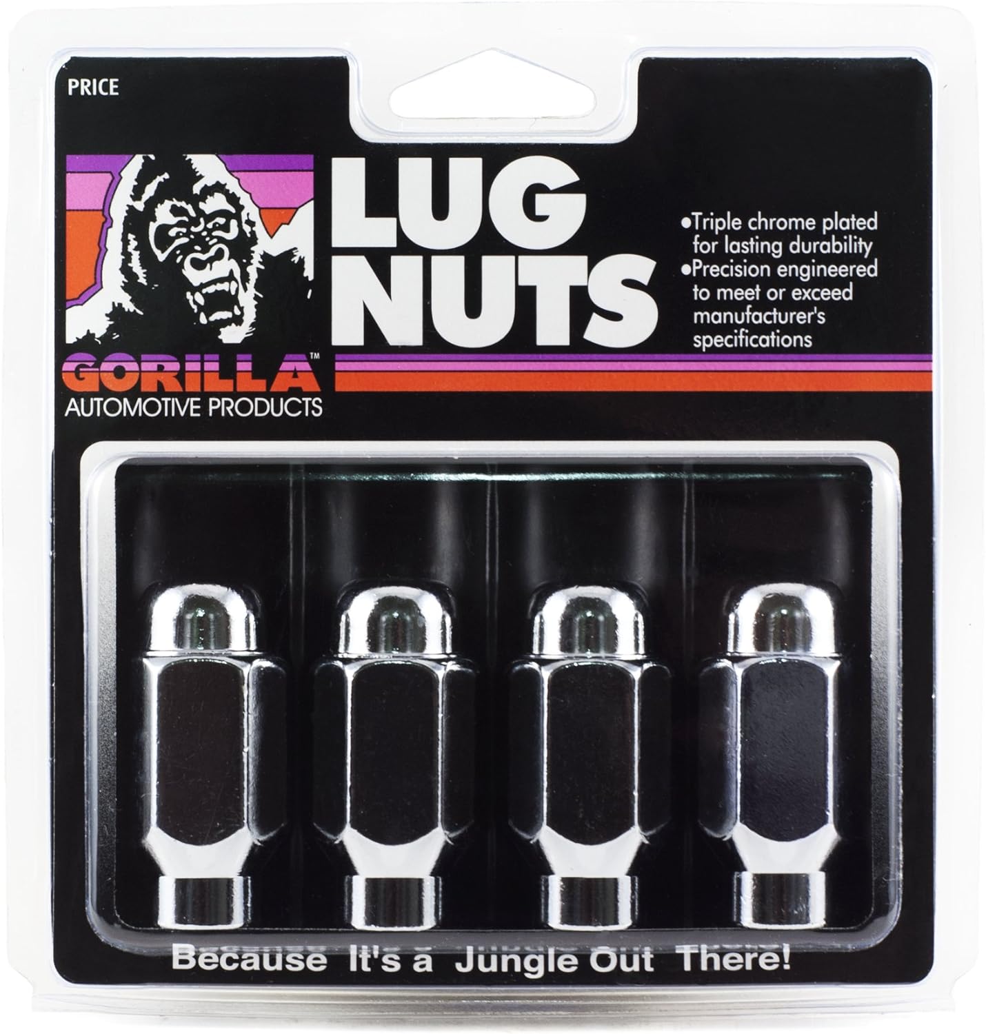 Gorilla Automotive 68137L - E-T Closed Long 13/16" Hex 12mm x 1.50 Chrome Pack of 4 Lug Nuts Gorilla Automotive 68137L - E-T Closed Long 13/16" Hex 12mm x 1.50 Chrome Pack of 4 Lug Nuts