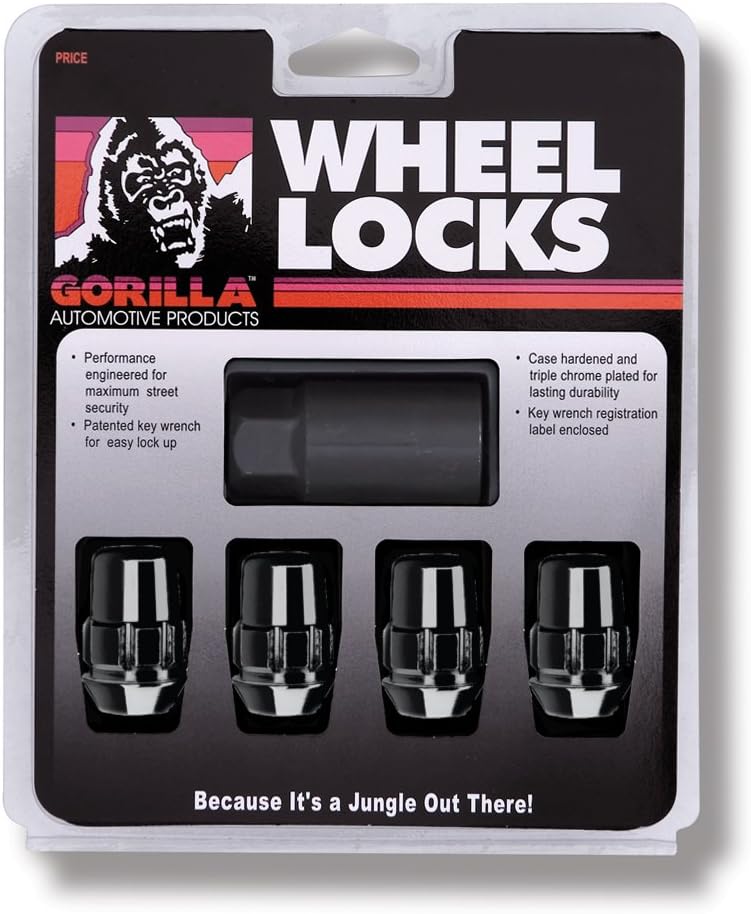 Gorilla Automotive 71621NBC - Original Gorilla Lock Set Acorn Bulge 13/16" Hex 12mm x 1.25 Black Set of 4 Gorilla Automotive 71621NBC - Original Gorilla Lock Set Acorn Bulge 13/16" Hex 12mm x 1.25 Black Set of 4