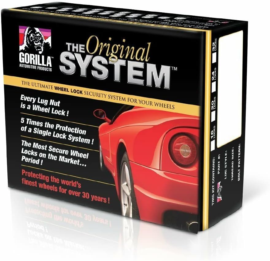 Gorilla Automotive 71633NBC - Original Gorilla Lock System Acorn Bulge 13/16" Hex 12mm x 1.50 Black Set of 20 Gorilla Automotive 71633NBC - Original Gorilla Lock System Acorn Bulge 13/16" Hex 12mm x 1.50 Black Set of 20
