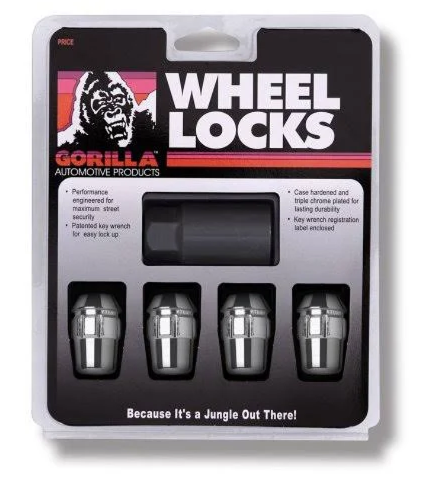 Gorilla Automotive 71641GM - Original Gorilla Lock Set Acorn Bulge 13/16"&7/8" Dual Hex 14x1.5 Chrome 4Pk Gorilla Automotive 71641GM - Original Gorilla Lock Set Acorn Bulge 13/16"&7/8" Dual Hex 14x1.5 Chrome 4Pk