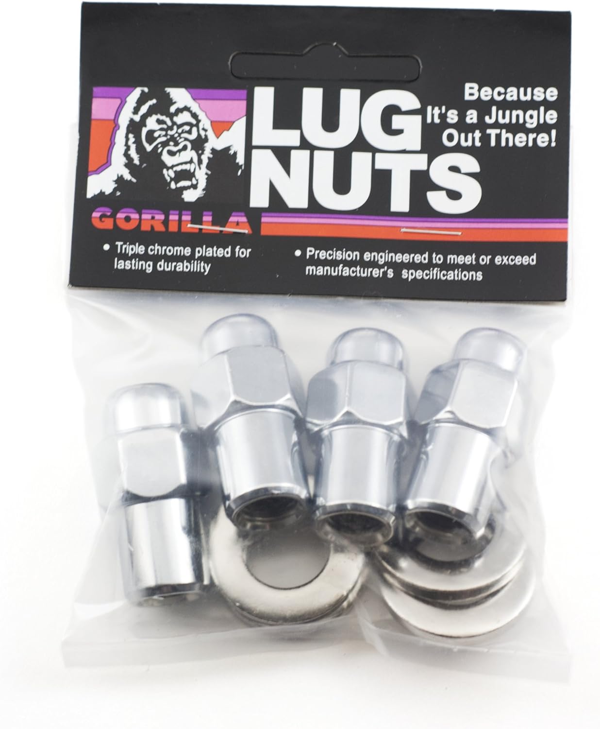 Gorilla Automotive 73137CRB - Cragar Mag 13/16" Hex 12mm x 1.50 Chrome Pack of 4 Lug Nuts and 4 Washers