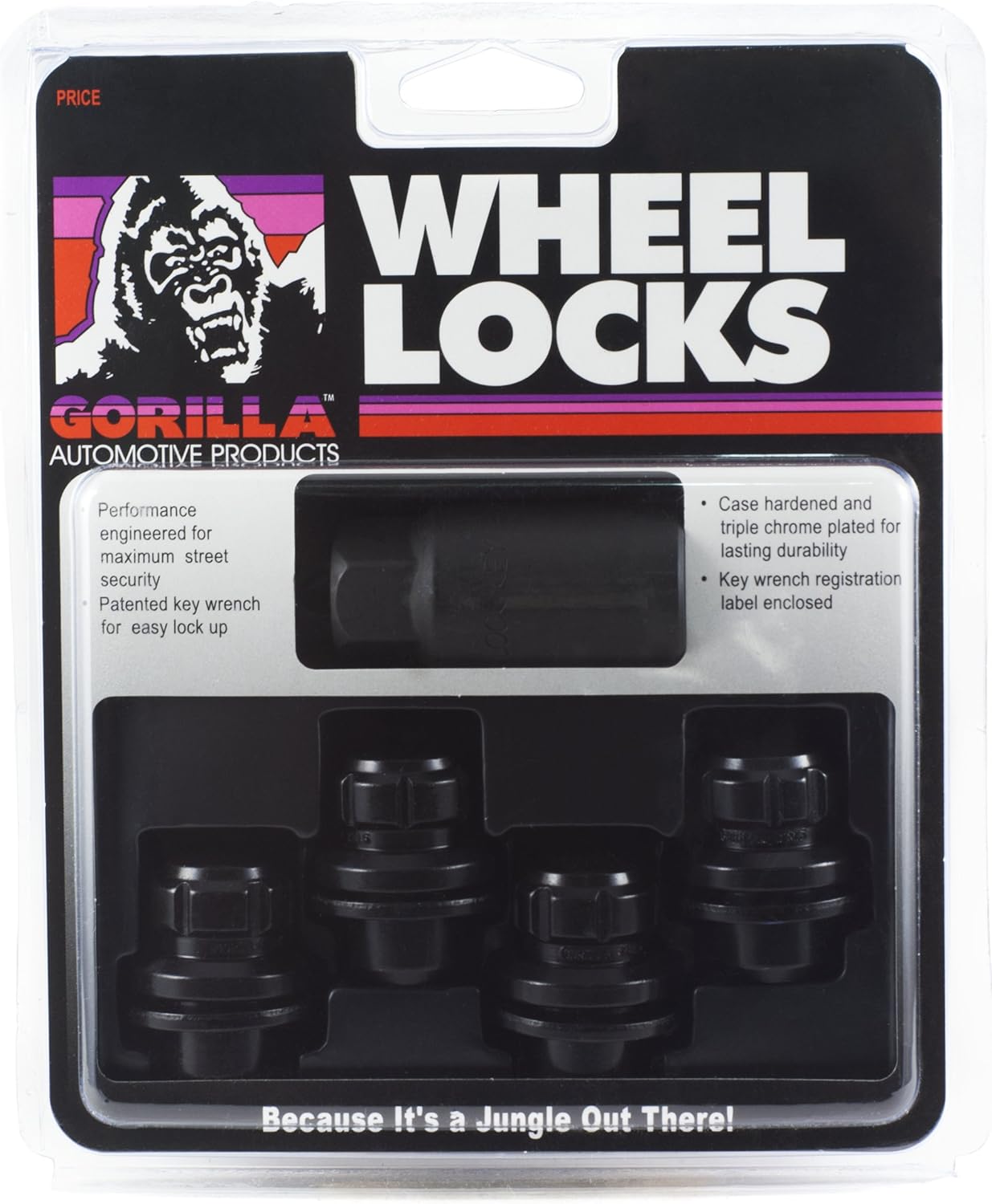 Gorilla Automotive 73621NSBC - Original Gorilla Lock Set Nissan Mag 21mm Hex 12mm x 1.25 Black Set of 4