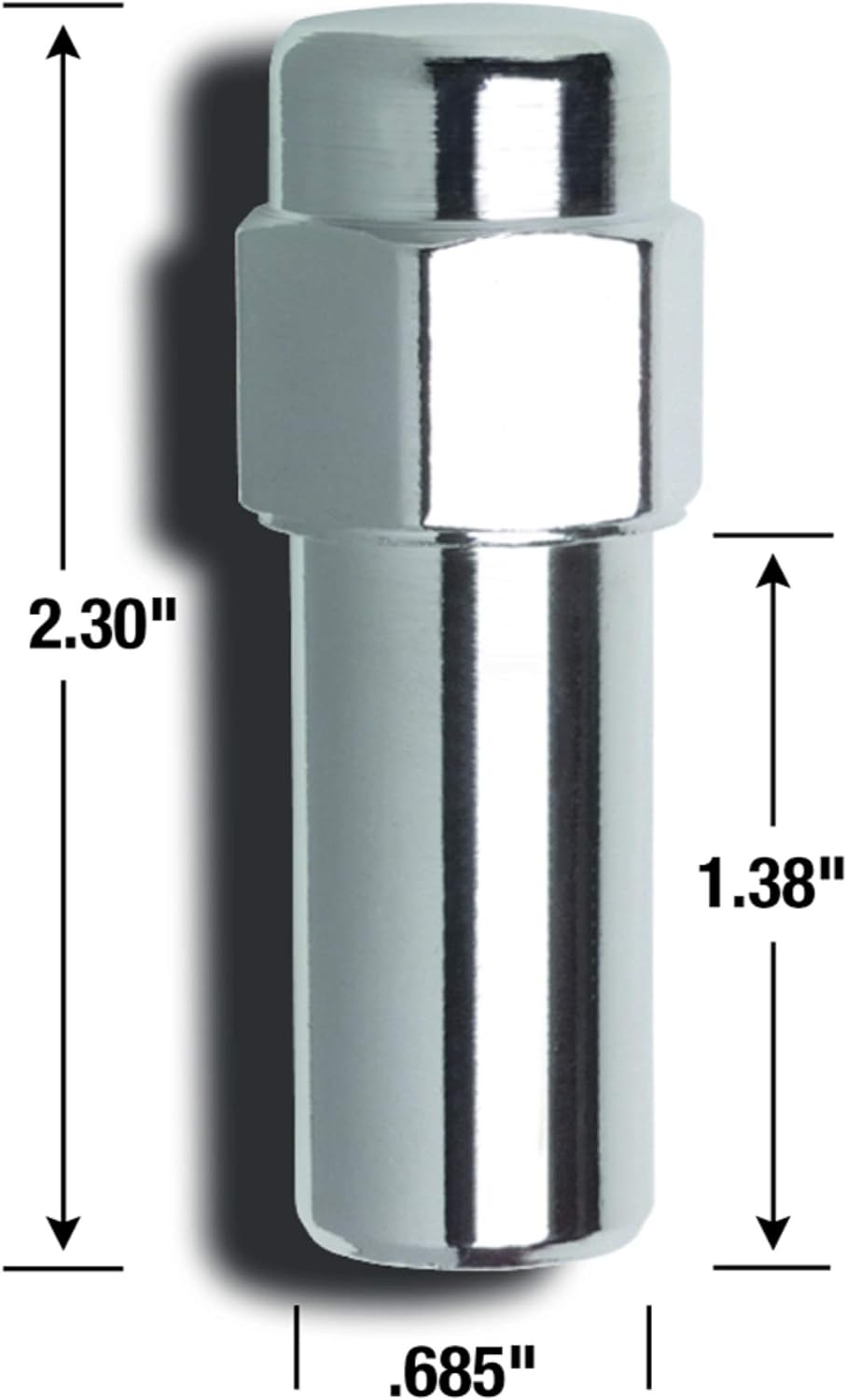 Gorilla Automotive 84177B - SST Closed End 13/16" Hex 7/16"-20 Chrome Pack of 4 Lug Nuts and 4 Washers