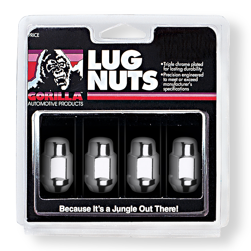 Gorilla Automotive 91177HT - Acorn Bulge 13/16" Hex 7/16"-20 Chrome Pack of 4 Lug Nuts Gorilla Automotive 91177HT - Acorn Bulge 13/16" Hex 7/16"-20 Chrome Pack of 4 Lug Nuts