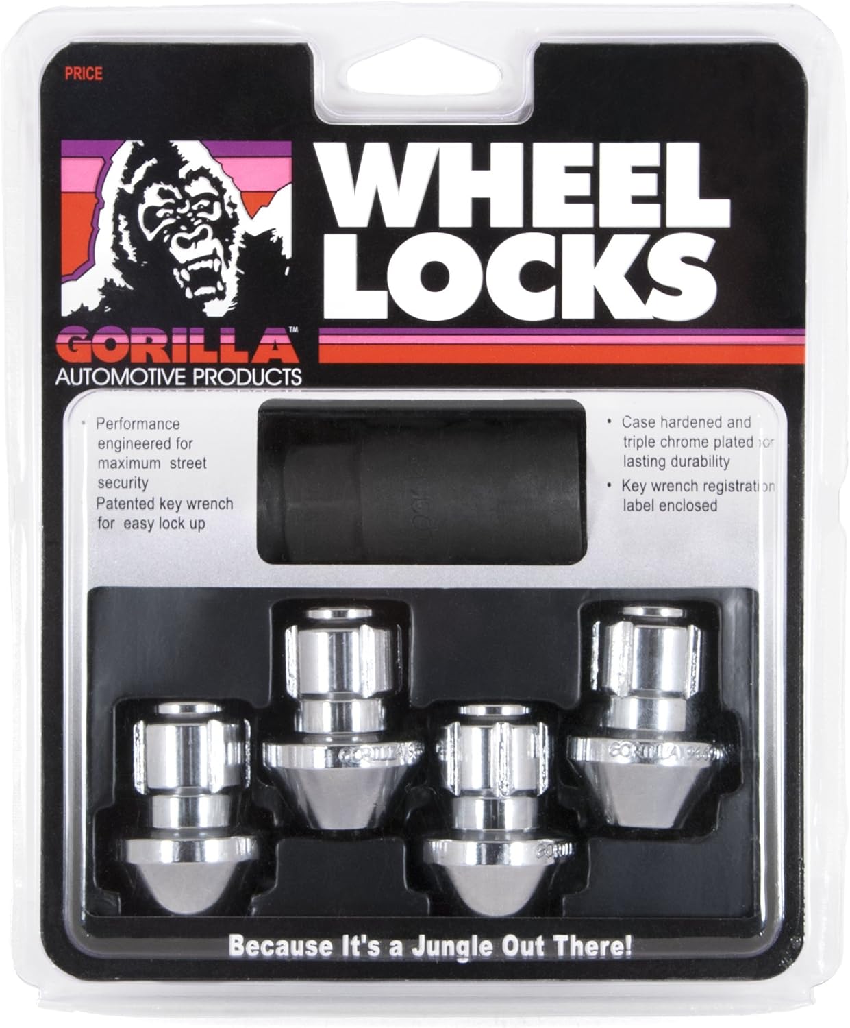 Gorilla Automotive 96691DX - OG Gorilla Lock Set Factory Style Bulge 13/16"&7/8" Hex 9/16"-18 Chrome 4Pk Gorilla Automotive 96691DX - OG Gorilla Lock Set Factory Style Bulge 13/16"&7/8" Hex 9/16"-18 Chrome 4Pk
