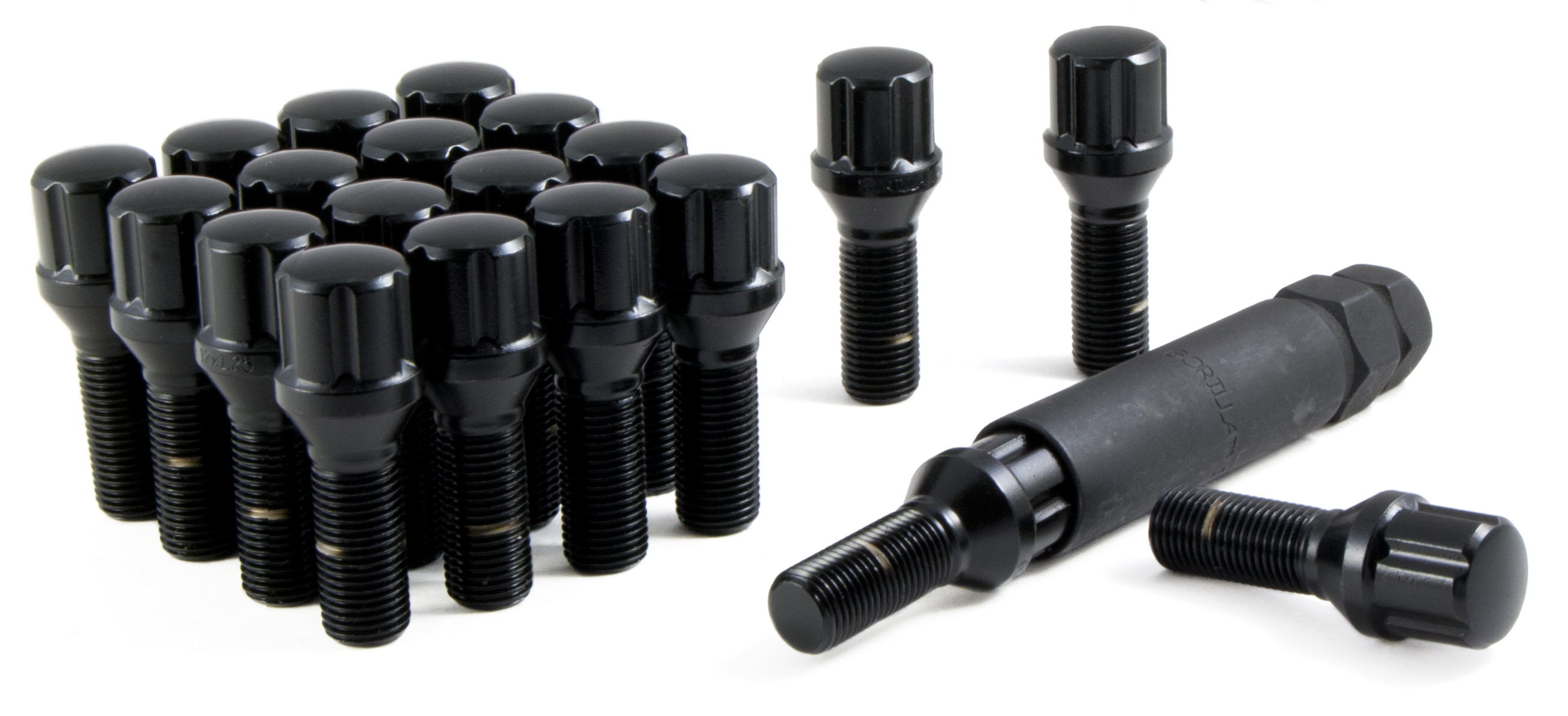 Gorilla Automotive K5BS-12150X32BGR - Small Diam Spline Lug Bolts 17mm&19mm Key 12x1.5 Black 32mm Thread Length 20Pk Gorilla Automotive K5BS-12150X32BGR - Small Diam Spline Lug Bolts 17mm&19mm Key 12x1.5 Black 32mm Thread Length 20Pk