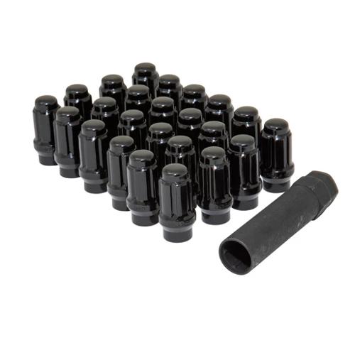 Gorilla Automotive K6CES-12150BGR - Small Diam Spline E-T Lug Nuts 3/4" & 13/16" Key 12mm x 1.50 Black Set of 24 Gorilla Automotive K6CES-12150BGR - Small Diam Spline E-T Lug Nuts 3/4" & 13/16" Key 12mm x 1.50 Black Set of 24