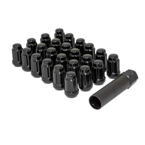 Gorilla Automotive K6CS-0012BGR - Small Diam Spline Acorn Lug Nuts 3/4" & 13/16" Key 1/2"-20 Black Set of 24 Gorilla Automotive K6CS-0012BGR - Small Diam Spline Acorn Lug Nuts 3/4" & 13/16" Key 1/2"-20 Black Set of 24
