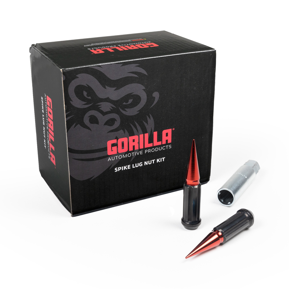Gorilla Automotive SPK6-14150RD - Small Diam Spline Spike Lug Nuts 13/16" & 7/8" Key 14mm x 1.50 Red Set of 24 Gorilla Automotive SPK6-14150RD - Small Diam Spline Spike Lug Nuts 13/16" & 7/8" Key 14mm x 1.50 Red Set of 24