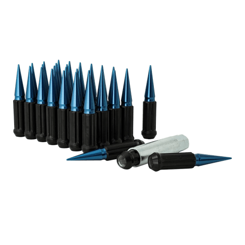 Gorilla Automotive SPK8-14150BL - Small Diam Spline Spike Lug Nuts 13/16" & 7/8" Key 14mm x 1.50 Blue Set of 32 Gorilla Automotive SPK8-14150BL - Small Diam Spline Spike Lug Nuts 13/16" & 7/8" Key 14mm x 1.50 Blue Set of 32