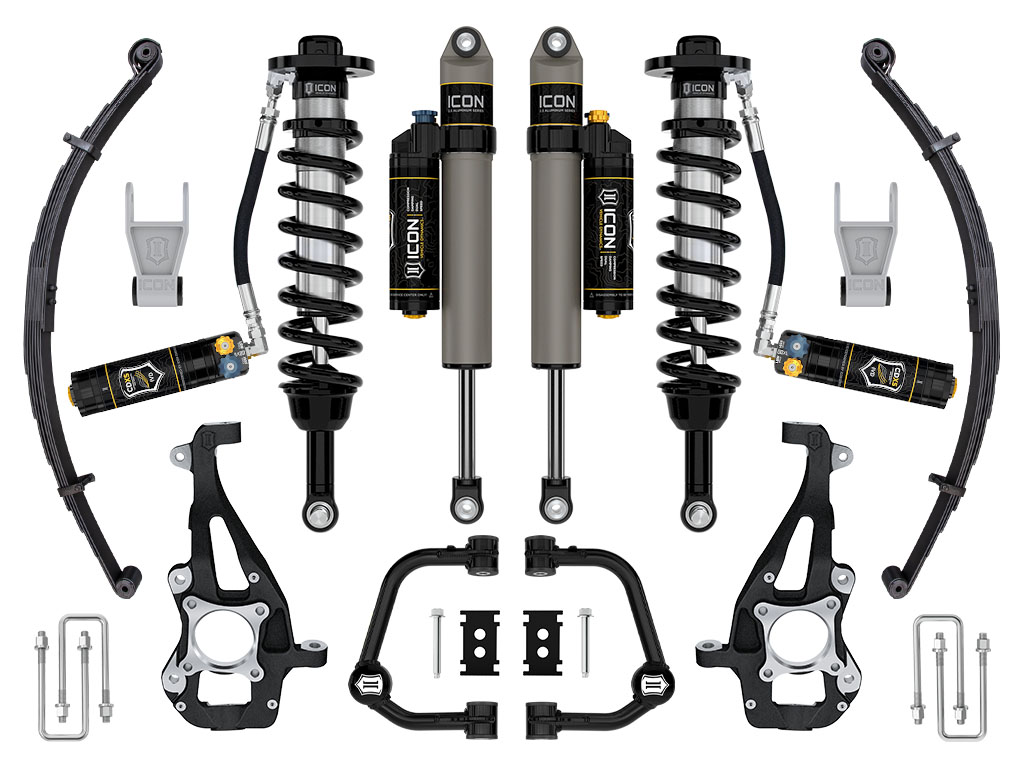 Icon K93144TLD - 21-24 Ford F-150 4WD 2.5 Series Stage 4 Tubular CDXS Suspension System w/ Leaf Pack