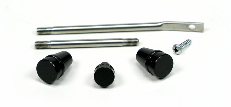 Ididit 2500000051 - Column Dress-Up Kit - Flasher Knob - Turn Lever - Tilt Column Lever - Aluminum - Black Powder Coat - GM / Mopar - Kit