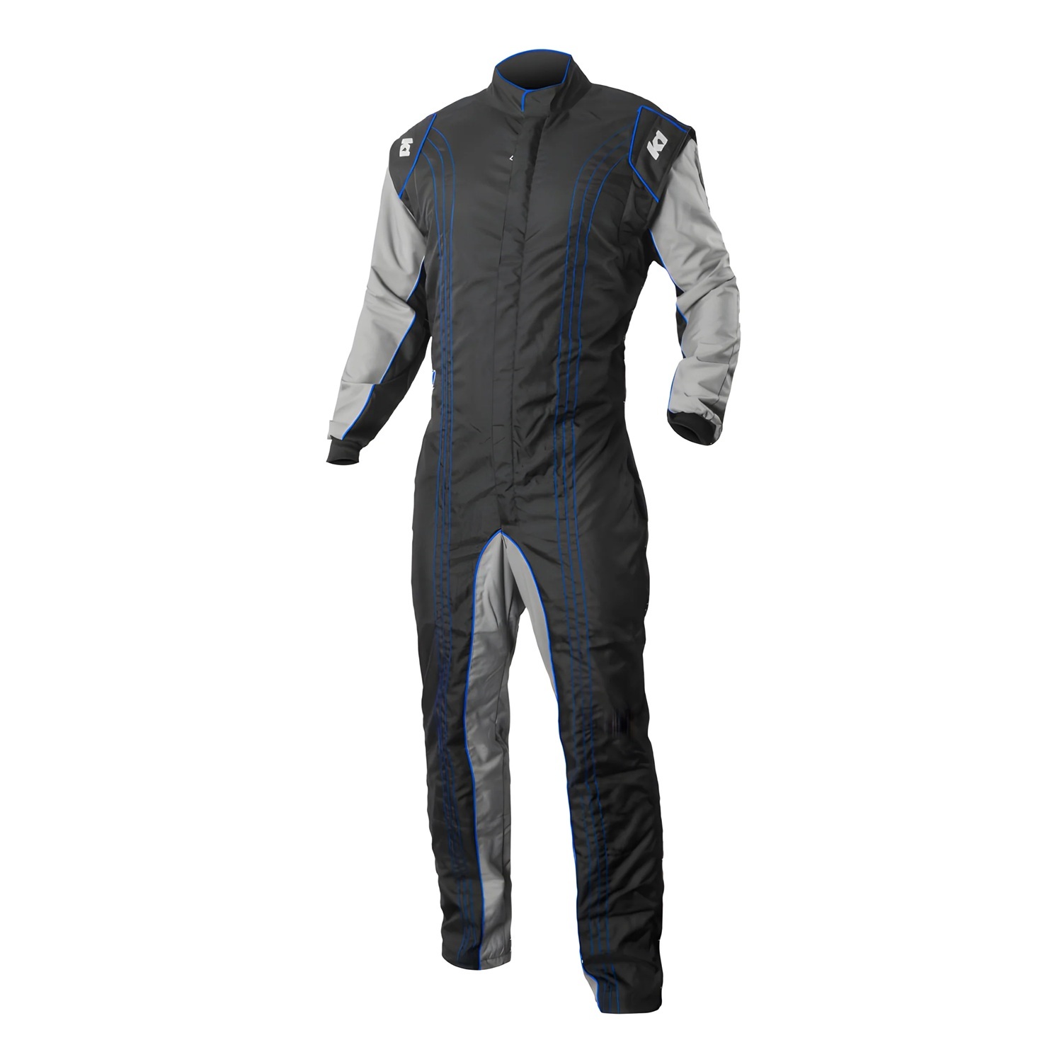 K1 Racegear 10-GK2-B-LXL - K1 GK2 Adult Karting Sui t - Black  Blue - Large/