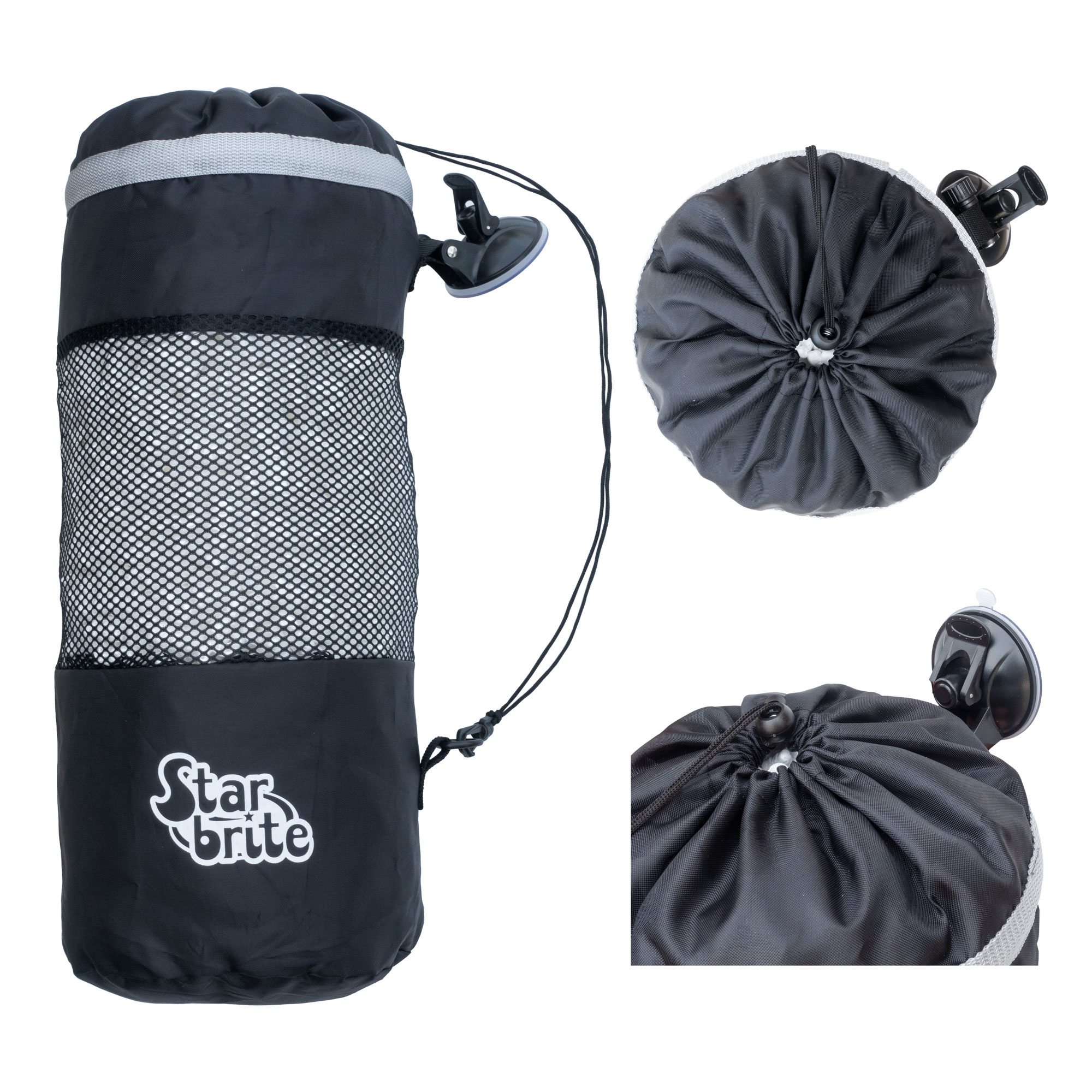 Star brite 52074 - Mesh Trash Bag with Locking Suction Cup & Litter Guard Cinch - 5 Gallon