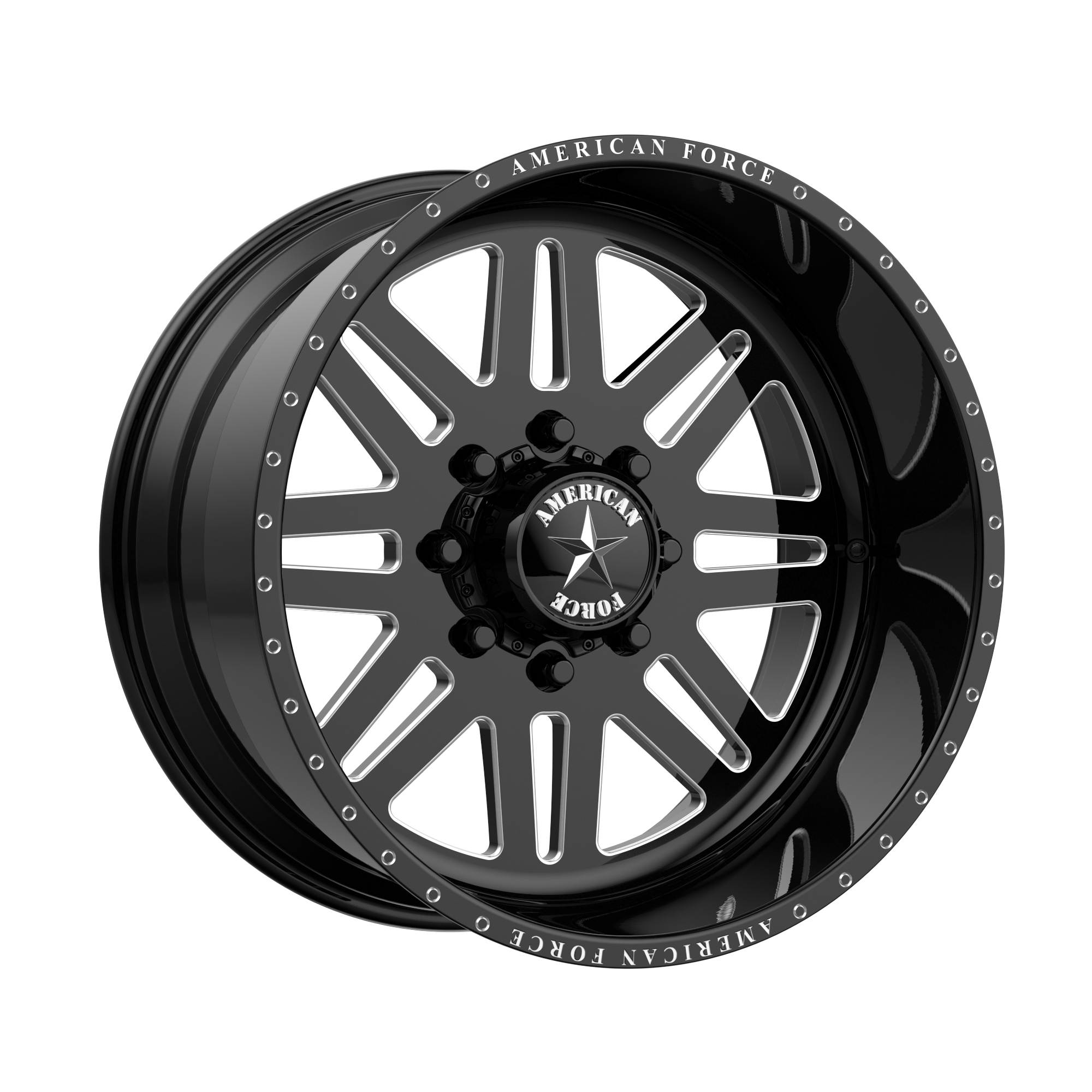 American Force FFDFF016S71-5-34 - 20" Gloss Black Machined