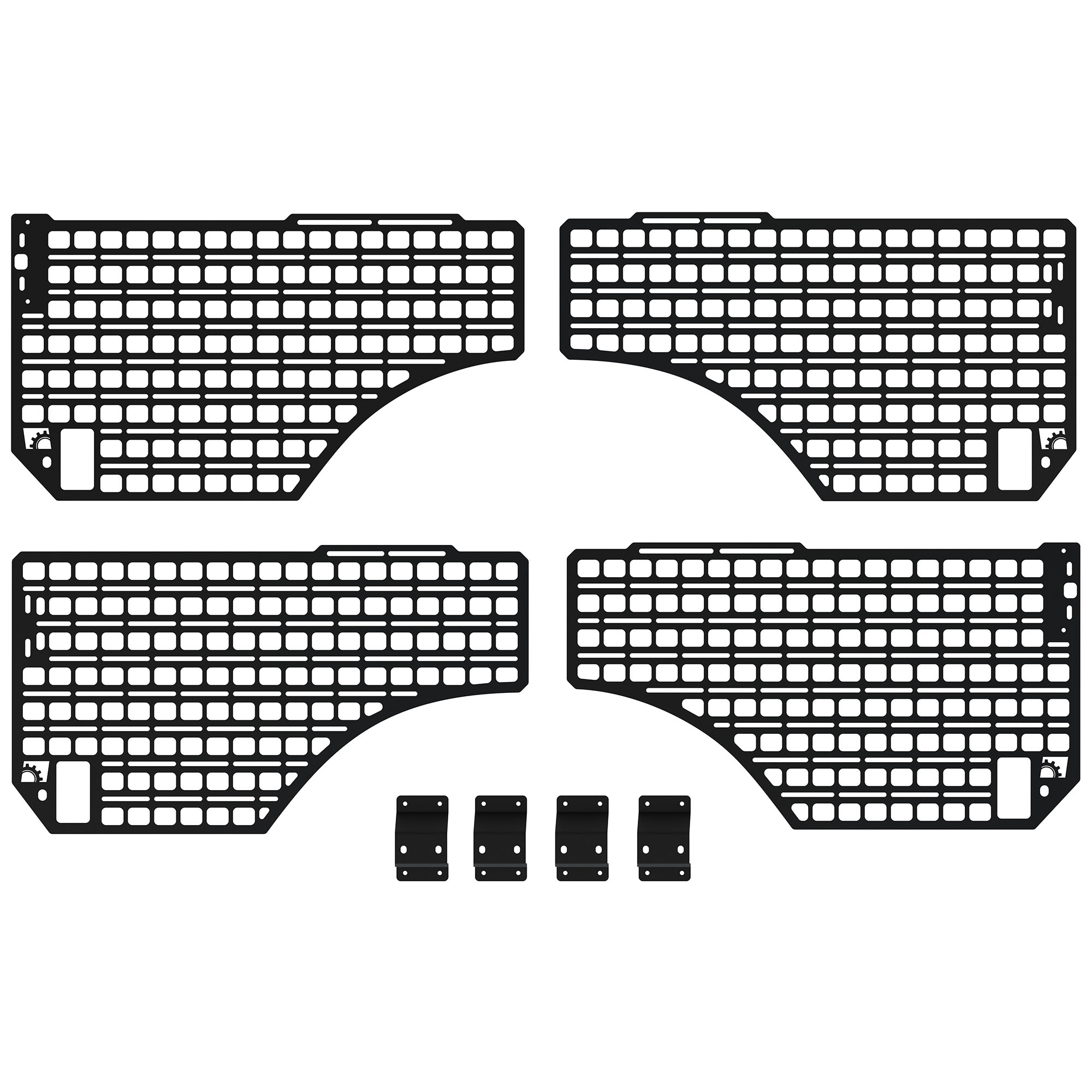 BuiltRight Industries 102077 - 09-19 RAM 1500/2500 (6ft 4in Bed) Full Bedside Rack - 4pc Set