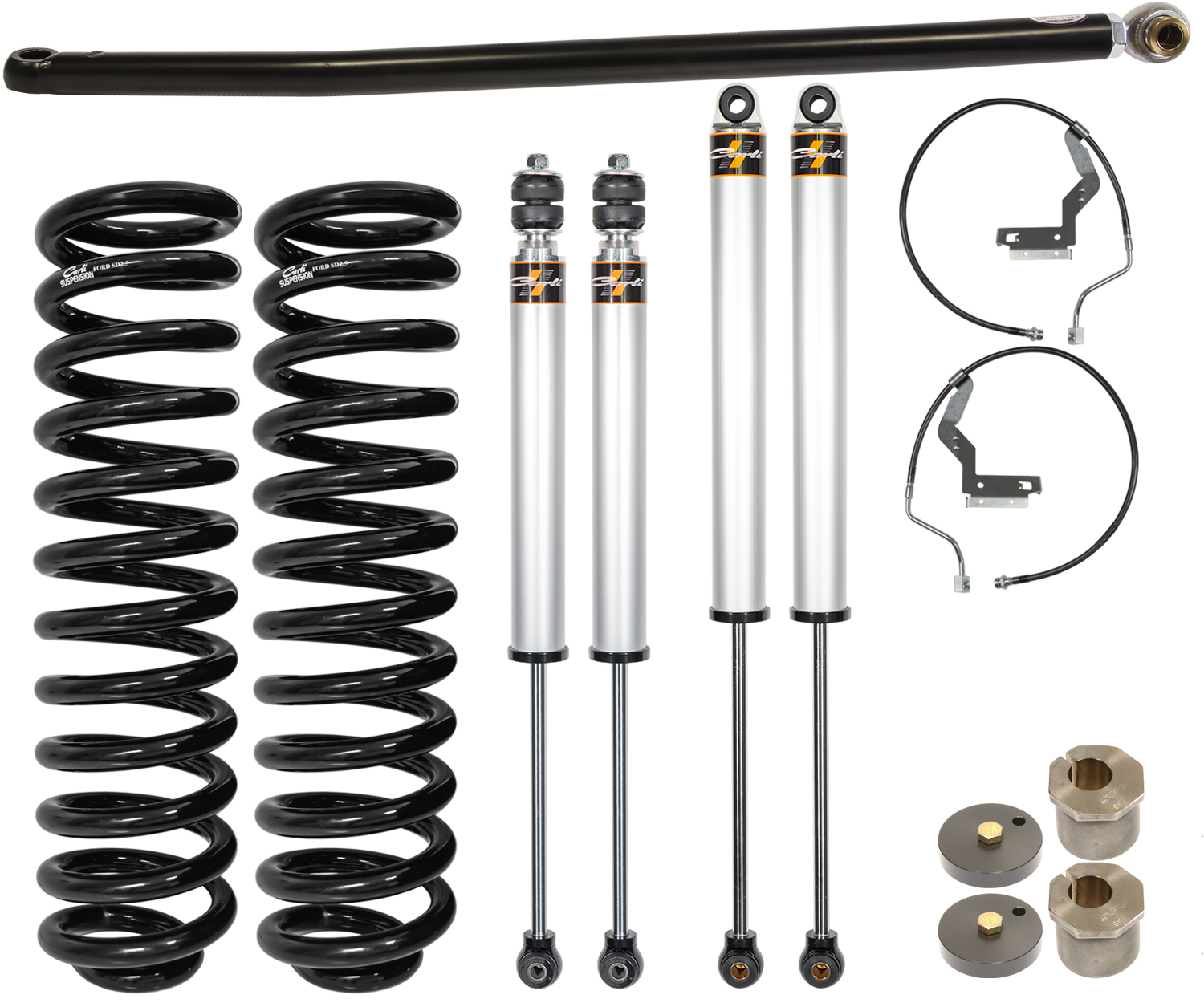 Carli Suspension CS-FLVL-COM-CS-05-PAP - Carli Commuter Leveling System, 2.5" Lift, 2005-07 Ford F250/F350, Diesel, PAP