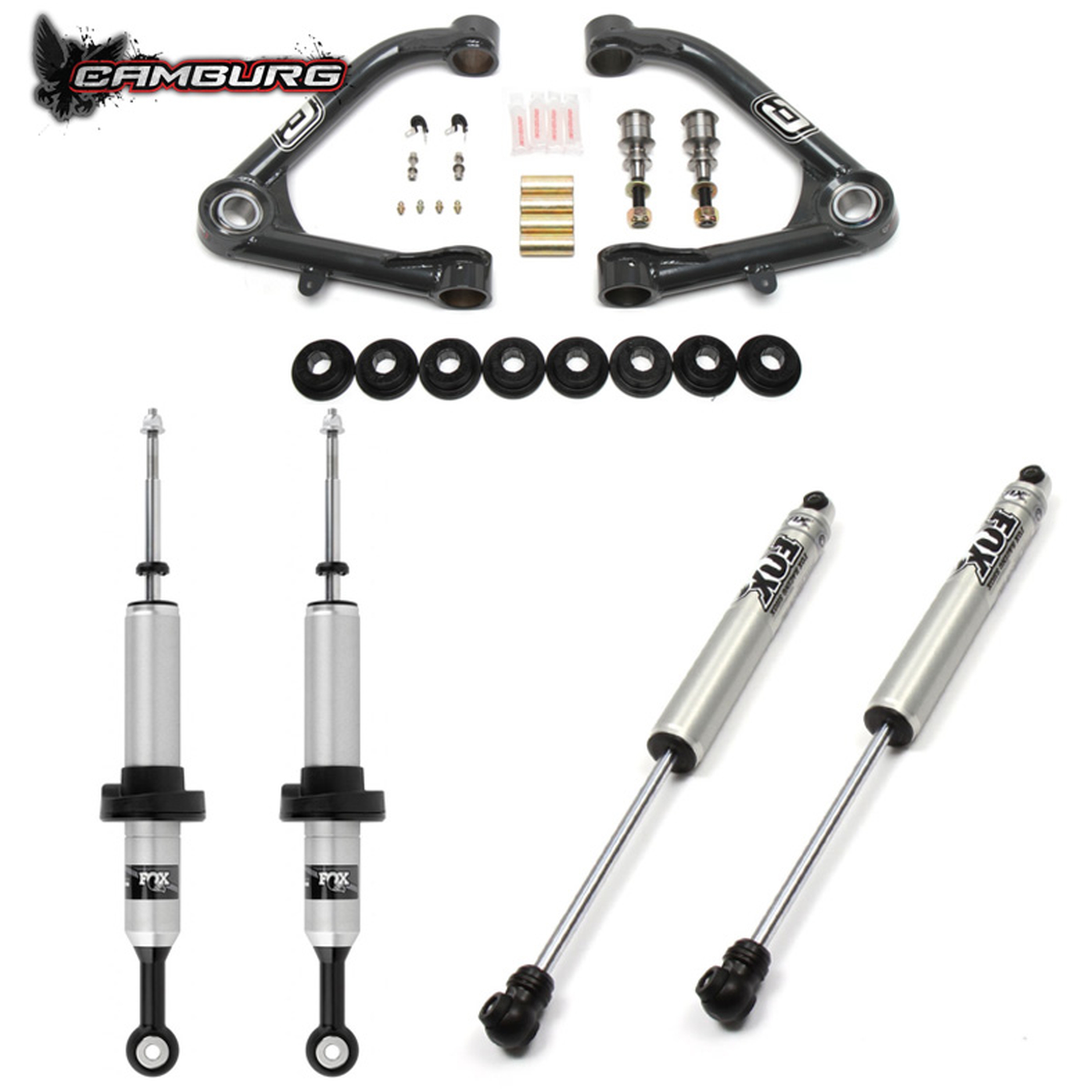 Camburg CAM-210077-U - Engineering 2WD/4WD 2007-2013 Chevrolet Silverado 1500 | GMC Sierra 1500 FOX 2.0 Performance S/R Lift Kit Camburg CAM-210077-U - Engineering 2WD/4WD 2007-2013 Chevrolet Silverado 1500 | GMC Sierra 1500 FOX 2.0 Performance S/R Lift Kit