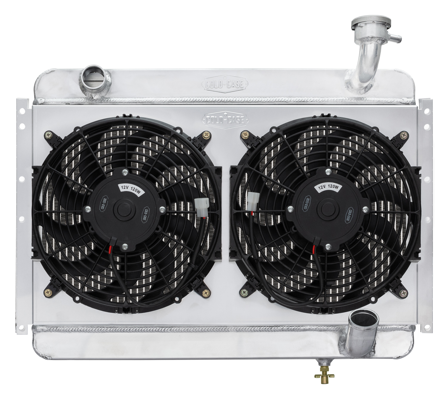 Cold Case Radiators CHV710K - 56-60 Corvette Aluminum Radiator Dual 12 Inch Fan Kit